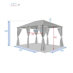 Rideaux Pour Tonnelle Santorini Et Thira Ardoise -Hespéride 00W004829E