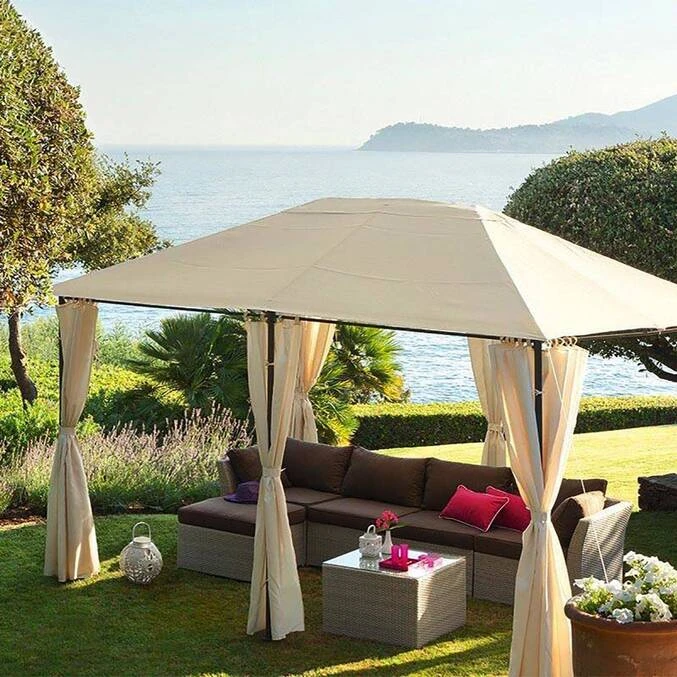 Rideaux Pour Tonnelle Santorini Écru 4 Rideaux Pour Tonnelle Santorini Écru – Image 4