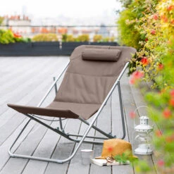 Chilienne De Jardin Pliante Bilbao Taupe