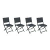 Lot De 4 Chaises De Jardin Pliantes Allure Poivre & Graphite