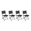 Lot De 4 Chaises De Jardin Pliantes Modula Anthracite & Graphite