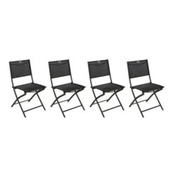 Lot De 4 Chaises De Jardin Pliantes Modula Anthracite & Graphite
