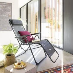 Fauteuil Relax De Jardin Silos Anthracite -Hespéride 00W007903H