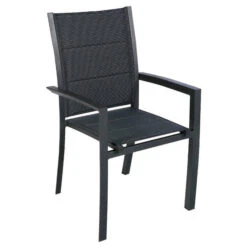 Fauteuil De Jardin Empilable Allure Gris Poivre & Graphite