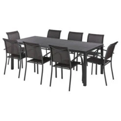 Table De Jardin Rectangulaire Piazza Graphite -Hespéride 00W008096C