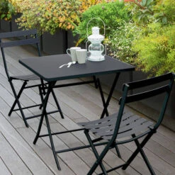 Table De Jardin Pliante Carrée Greensboro Graphite