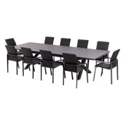 Table De Jardin Extensible Axiome Ardoise Granitée -Hespéride 00W074399H