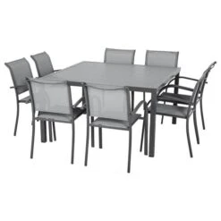Table De Jardin Carrée Piazza Graphite 7 Table De Jardin Carrée Piazza Graphite -Hespéride 00W074417C