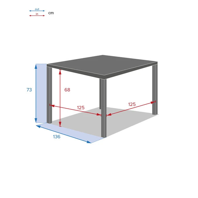 Table De Jardin Carrée Piazza Graphite 5 Table De Jardin Carrée Piazza Graphite – Image 5