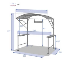 Abri à Barbecue Neiba Graphite -Hespéride 00W074424E