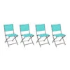 Lot De 4 Chaises De Jardin Pliantes Modula Émeraude & Graphite