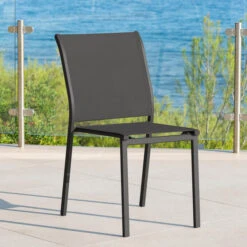 Chaise De Jardin Empilable Essentia Anthracite & Graphite