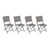 Lot De 4 Chaises De Jardin Pliantes Essentia Wengé & Tonka