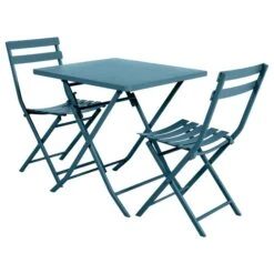 Table De Jardin Pliante Carrée Greensboro Bleu Canard -Hespéride 00W077756C