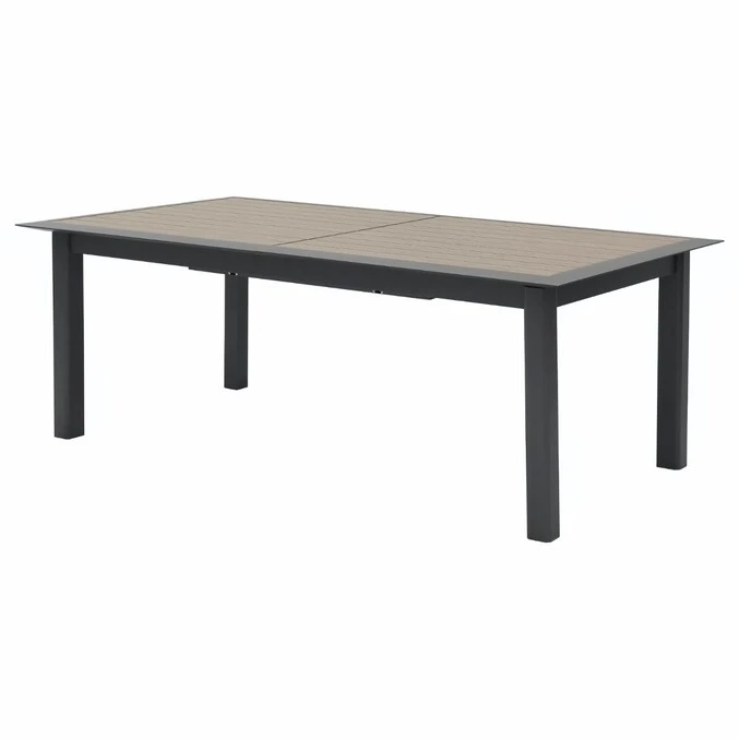Table De Jardin Extensible Allure Effet Bois Muscade & Graphite 2 Table De Jardin Extensible Allure Effet Bois Muscade & Graphite – Image 2
