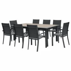Table De Jardin Extensible Allure Effet Bois Muscade & Graphite 13 Table De Jardin Extensible Allure Effet Bois Muscade & Graphite -Hespéride 00W077813C