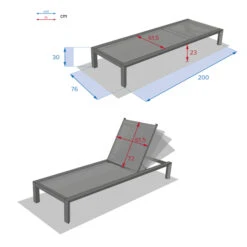 Lit De Piscine Évasion Anthracite & Graphite -Hespéride 00W077906I