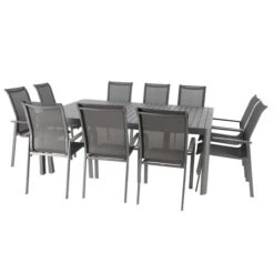 Table De Jardin Extensible Carrée Paradize Graphite 15 Table De Jardin Extensible Carrée Paradize Graphite -Hespéride 00W077948D