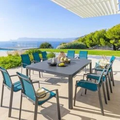 Table De Jardin Extensible Carrée Paradize Graphite 21 Table De Jardin Extensible Carrée Paradize Graphite -Hespéride 00W077948J