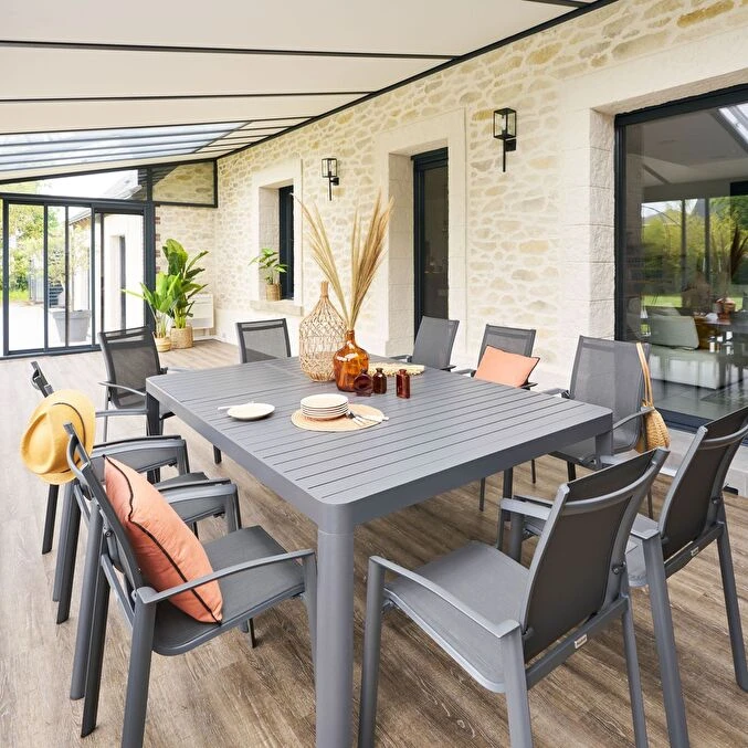 Table De Jardin Extensible Carrée Paradize Graphite 11 Table De Jardin Extensible Carrée Paradize Graphite – Image 11