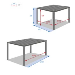 Table De Jardin Extensible Carrée Paradize Graphite 23 Table De Jardin Extensible Carrée Paradize Graphite -Hespéride 00W077948L
