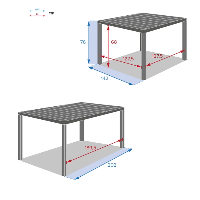 Table De Jardin Extensible Carrée Paradize Graphite 12 Table De Jardin Extensible Carrée Paradize Graphite – Image 12