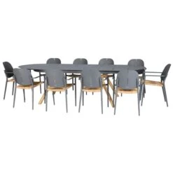 Table De Jardin Extensible Ovale Rubby Graphite -Hespéride 00W077950D