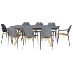 Table De Jardin Extensible Ovale Rubby Graphite -Hespéride 00W077950E