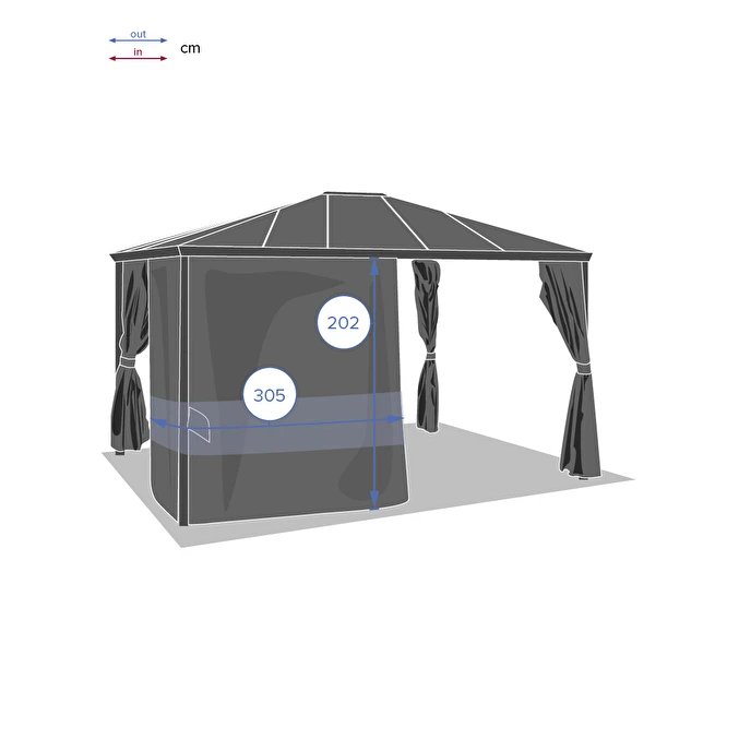 Rideaux Pour Pergola Belize Ardoise 2 Rideaux Pour Pergola Belize Ardoise – Image 2