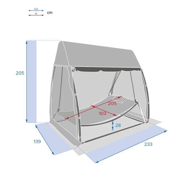 Hamac Moustiquaire Trinidad Ardoise 2 Hamac Moustiquaire Trinidad Ardoise – Image 2