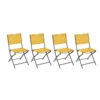 Lot De 4 Chaises De Jardin Pliantes Modula Jaune Moutarde & Graphite