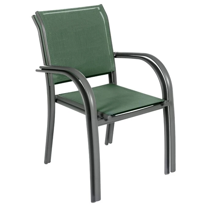 Fauteuil De Jardin Empilable Piazza Vert Olive & Graphite 3 Fauteuil De Jardin Empilable Piazza Vert Olive & Graphite – Image 3