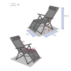 Fauteuil De Jardin Inclinable Decima Bordeaux & Graphite -Hespéride 00W079324F