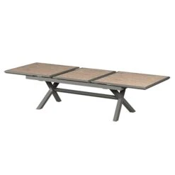 Table De Jardin Extensible Axiome Effet Bois Honey & Praline -Hespéride 00W079369F