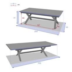 Table De Jardin Extensible Axiome Effet Bois Honey & Praline -Hespéride 00W079369I