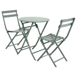 Table De Jardin Pliante Ronde Greensboro Vert Olive -Hespéride 00W079376C