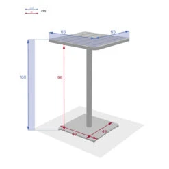 Table Haute De Jardin Phuket Bleu Canard -Hespéride 00W079379E