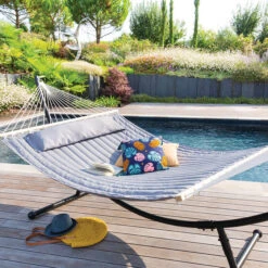 Toile De Hamac Matelassé Akio Gris Perle