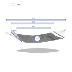 Toile De Hamac Matelassé Akio Gris Perle -Hespéride 00W080030D