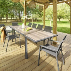 Table De Jardin Extensible Pavane Pécan & Graphite