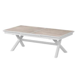 Table De Jardin Extensible Axiome Sépia Et Blanc -Hespéride 00W080042C