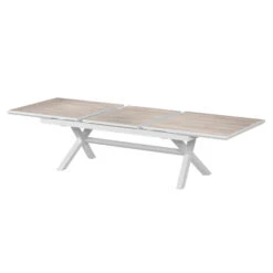 Table De Jardin Extensible Axiome Sépia Et Blanc -Hespéride 00W080042F