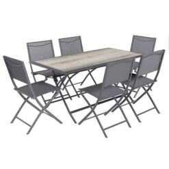 Table De Jardin Pliante Rectangulaire Azua Gris Smoke -Hespéride 00W080048C