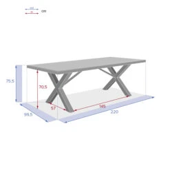 Table De Jardin Rectangulaire Emperia Acacia & Graphite 14 Table De Jardin Rectangulaire Emperia Acacia & Graphite -Hespéride 00W080055G