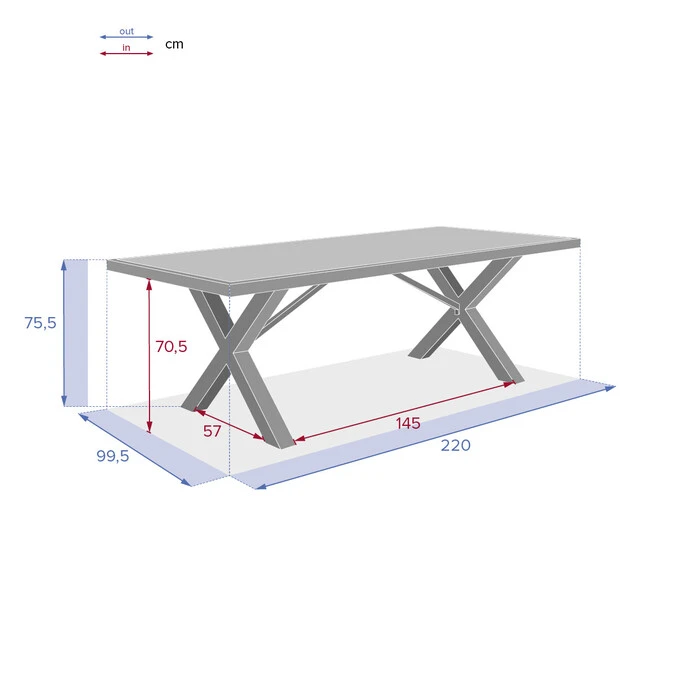 Table De Jardin Rectangulaire Emperia Acacia & Graphite 7 Table De Jardin Rectangulaire Emperia Acacia & Graphite – Image 7