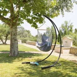 Chaise De Détente Suspendue Cuenca Gris Perle