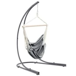 Chaise De Détente Suspendue Cuenca Gris Perle 6 Chaise De Détente Suspendue Cuenca Gris Perle -Hespéride 00W080157C