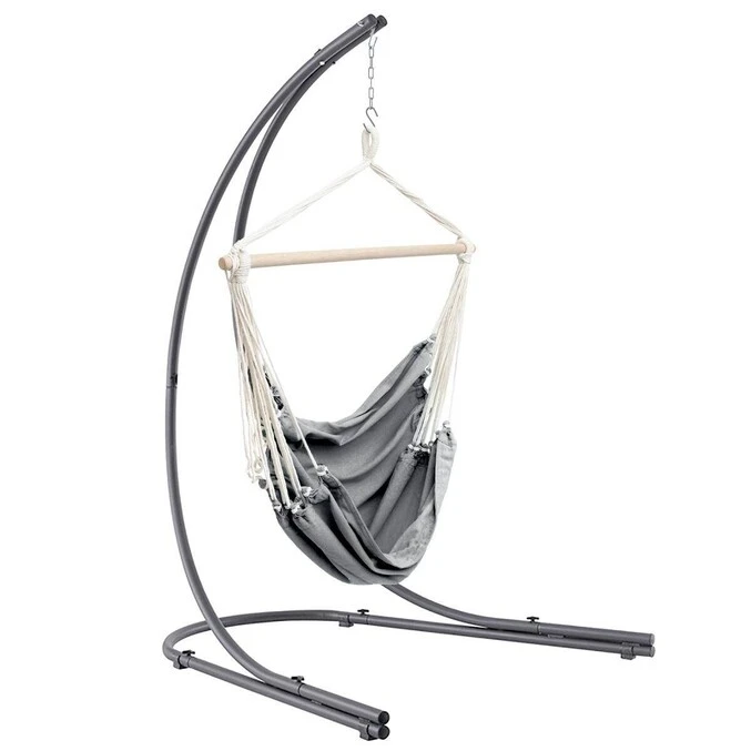 Chaise De Détente Suspendue Cuenca Gris Perle 3 Chaise De Détente Suspendue Cuenca Gris Perle – Image 3