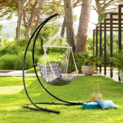 Chaise De Détente Suspendue Jinja Noir & Blanc