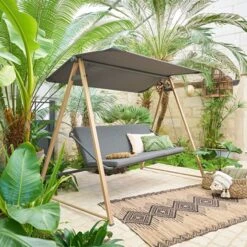 Balancelle De Jardin Soly Honey & Charbon -Hespéride 00W080164E